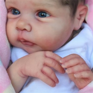 20inch Reborn Baby Doll Already Painted Reborn Baby Doll Miley Same As Picture Lifelike Soft Touch 3D Skin Painted Hair Visible Veins