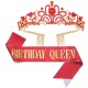 Birthday Crown &amp; Birthday Girl Sash Set, Rhinestone Tiaras and Crowns for Women Girls Gold Tiara Birthday Gold Sash Princess Tiaras Queen Crowns for Birthday Party Photoshoot