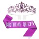 Birthday Crown &amp; Birthday Girl Sash Set, Rhinestone Tiaras and Crowns for Women Girls Gold Tiara Birthday Gold Sash Princess Tiaras Queen Crowns for Birthday Party Photoshoot