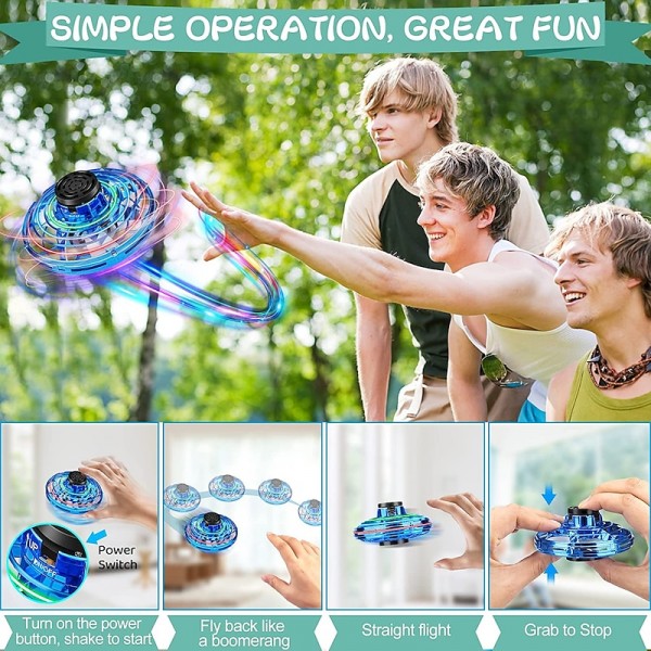 Fidget Spinner Fly UFO Mini Drone Boomerang Magic Hand Controlled Flying Spinner Toy for Kids Adult Officialfor Gift for Boy&Girls Fidget Spinner Fly UFO Mini Drone Boomerang Magic Hand Controlled Flying Spinner Toy for Kids Adult Officialfor Gift for Boy&Girls