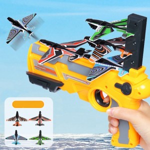 Airplane Launcher Toy Airplane Foam Plastic Plane for Children Boys Girls Bubble Catapult Beach Toys Boy Gift