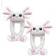 Glowing Plush Ear Moving Jumping Rabbit Hat Funny Glowing Ear Moving Bunny Hat Cosplay Festival Party Hat 5-18 Years and Adult Glowing Plush Ear Moving Jumping Rabbit Hat Funny Glowing Ear Moving Bunny Hat Cosplay Festival Party Hat 5-18 Years and Adult