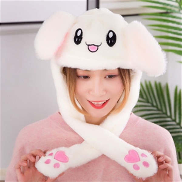 Glowing Plush Ear Moving Jumping Rabbit Hat Funny Glowing Ear Moving Bunny Hat Cosplay Festival Party Hat 5-18 Years and Adult Glowing Plush Ear Moving Jumping Rabbit Hat Funny Glowing Ear Moving Bunny Hat Cosplay Festival Party Hat 5-18 Years and Adult