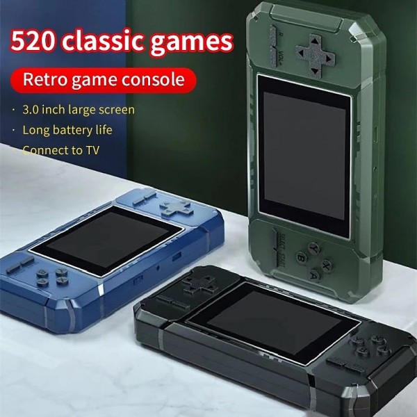 Handheld Retro Game Console,Retro Portable Mini Handheld Game Console 8-Bit 3.0 Inch Color LCD Game Player Built-in 520 Games Handheld Retro Game Console,Retro Portable Mini Handheld Game Console 8-Bit 3.0 Inch Color LCD Game Player Built-in 520 Games