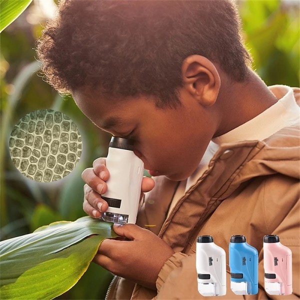 Handheld Microscope Kit Lab LED Light 60X-120X Home School Biological Science Educational Toys For Children Brinquedo STEM Gift Handheld Microscope Kit Lab LED Light 60X-120X Home School Biological Science Educational Toys For Children Brinquedo STEM Gift