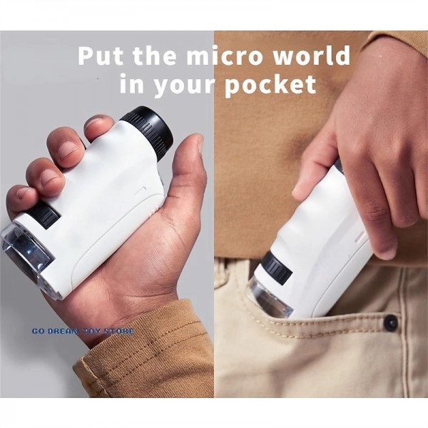 Handheld Microscope Kit Lab LED Light 60X-120X Home School Biological Science Educational Toys For Children Brinquedo STEM Gift Handheld Microscope Kit Lab LED Light 60X-120X Home School Biological Science Educational Toys For Children Brinquedo STEM Gift