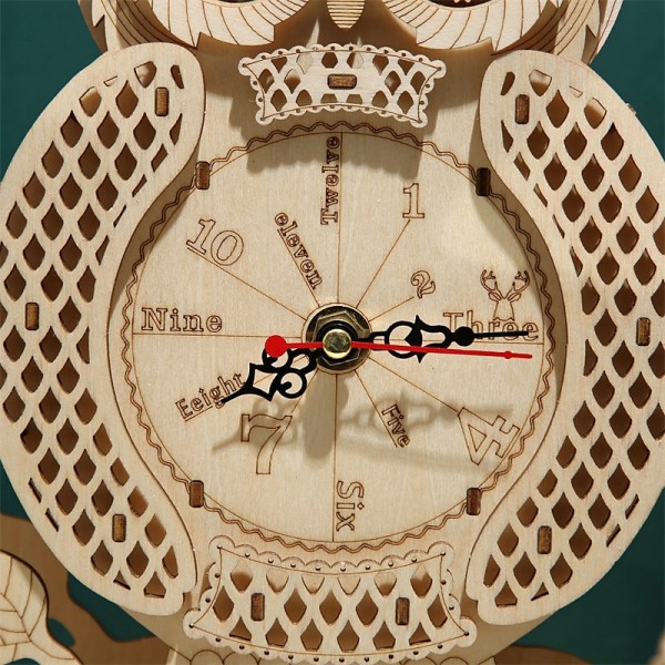 3D Wooden Puzzle For Adults Owl Clock Model Kit Desk Clock Home Decor Unique Gift For Kids On Birthday/Festival Day 3D Wooden Puzzle For Adults Owl Clock Model Kit Desk Clock Home Decor Unique Gift For Kids On Birthday/Festival Day