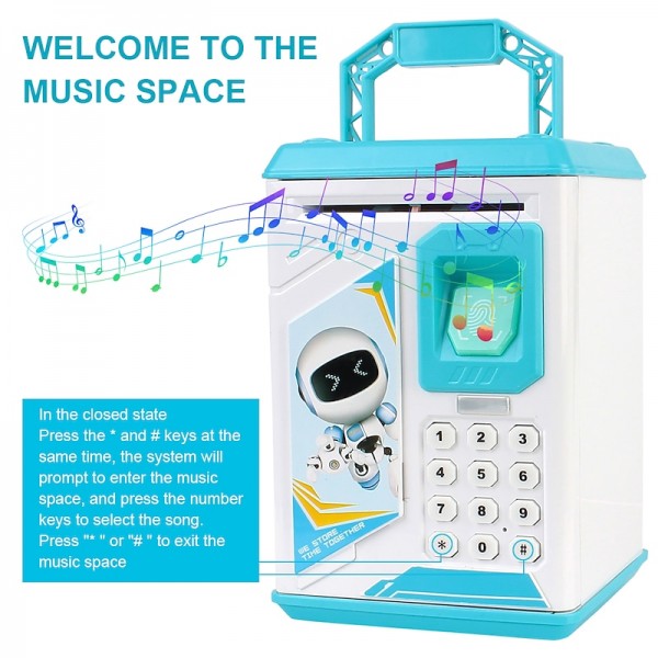 ATM Piggy Bank for Boys Girls, Mini ATM Coin Bank Money Saving Box with Password, Kids Safe Money Jar for Adults with Auto Grab Bill Slot, Great Gift Toy Bank for Kids ATM Piggy Bank for Boys Girls, Mini ATM Coin Bank Money Saving Box with Password, Kids Safe Money Jar for Adults with Auto Grab Bill Slot, Great Gift Toy Bank for Kids