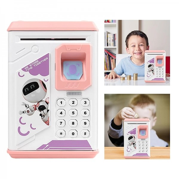 ATM Piggy Bank for Boys Girls, Mini ATM Coin Bank Money Saving Box with Password, Kids Safe Money Jar for Adults with Auto Grab Bill Slot, Great Gift Toy Bank for Kids ATM Piggy Bank for Boys Girls, Mini ATM Coin Bank Money Saving Box with Password, Kids Safe Money Jar for Adults with Auto Grab Bill Slot, Great Gift Toy Bank for Kids