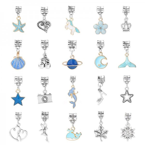 Diy Ocean Blue Crystal Bracelet Children's Suit Vintage Bracelet Exquisite Jewelry Gift Box Diy Ocean Blue Crystal Bracelet Children's Suit Vintage Bracelet Exquisite Jewelry Gift Box