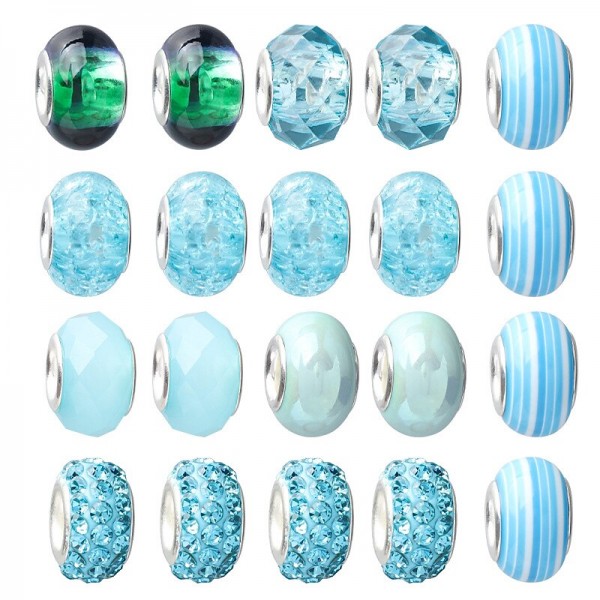 Diy Ocean Blue Crystal Bracelet Children's Suit Vintage Bracelet Exquisite Jewelry Gift Box Diy Ocean Blue Crystal Bracelet Children's Suit Vintage Bracelet Exquisite Jewelry Gift Box