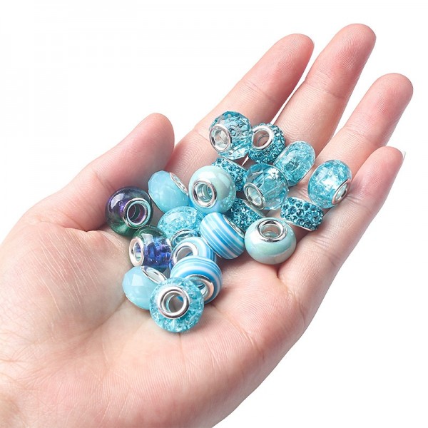 Diy Ocean Blue Crystal Bracelet Children's Suit Vintage Bracelet Exquisite Jewelry Gift Box Diy Ocean Blue Crystal Bracelet Children's Suit Vintage Bracelet Exquisite Jewelry Gift Box