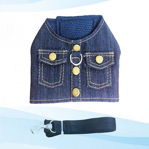 Dog Cat Leash Denim Jacket / Jeans Jacket Solid Colored Stylish Ordinary Casual Daily Outdoor Casual Daily Dog Clothes Puppy Clothes Dog Outfits Soft Dark Blue Light Blue Costume for Girl and Boy Dog Dog Cat Leash Denim Jacket / Jeans Jacket Solid Colored Stylish Ordinary Casual Daily Outdoor Casual Daily Dog Clothes Puppy Clothes Dog Outfits Soft Dark Blue Light Blue Costume for Girl and Boy Dog