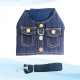 Dog Cat Leash Denim Jacket / Jeans Jacket Solid Colored Stylish Ordinary Casual Daily Outdoor Casual Daily Dog Clothes Puppy Clothes Dog Outfits Soft Dark Blue Light Blue Costume for Girl and Boy Dog Dog Cat Leash Denim Jacket / Jeans Jacket Solid Colored Stylish Ordinary Casual Daily Outdoor Casual Daily Dog Clothes Puppy Clothes Dog Outfits Soft Dark Blue Light Blue Costume for Girl and Boy Dog