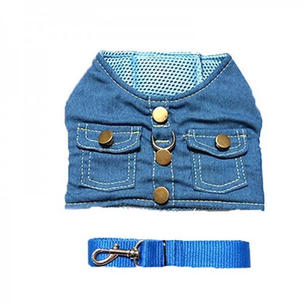 Dog Cat Leash Denim Jacket / Jeans Jacket Solid Colored Stylish Ordinary Casual Daily Outdoor Casual Daily Dog Clothes Puppy Clothes Dog Outfits Soft Dark Blue Light Blue Costume for Girl and Boy Dog Dog Cat Leash Denim Jacket / Jeans Jacket Solid Colored Stylish Ordinary Casual Daily Outdoor Casual Daily Dog Clothes Puppy Clothes Dog Outfits Soft Dark Blue Light Blue Costume for Girl and Boy Dog