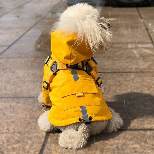 Hot-selling Dog Raincoat Integrated with Chest and Back Teddy Corky Pu Pet Raincoat Reflective Dog Coat Poncho Hot-selling Dog Raincoat Integrated with Chest and Back Teddy Corky Pu Pet Raincoat Reflective Dog Coat Poncho