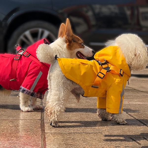 Hot-selling Dog Raincoat Integrated with Chest and Back Teddy Corky Pu Pet Raincoat Reflective Dog Coat Poncho Hot-selling Dog Raincoat Integrated with Chest and Back Teddy Corky Pu Pet Raincoat Reflective Dog Coat Poncho