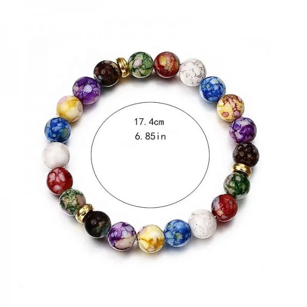 7 Chakra Reiki Healing Stone Bracelet Yoga Balance Energy Imitate Volcanic Stone Beads Jewelry Handmade DIY Beaded Bracelets 7 Chakra Reiki Healing Stone Bracelet Yoga Balance Energy Imitate Volcanic Stone Beads Jewelry Handmade DIY Beaded Bracelets