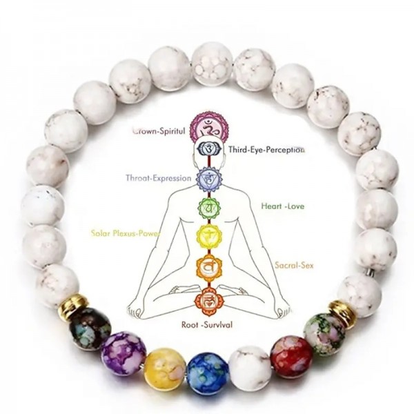 7 Chakra Reiki Healing Stone Bracelet Yoga Balance Energy Imitate Volcanic Stone Beads Jewelry Handmade DIY Beaded Bracelets 7 Chakra Reiki Healing Stone Bracelet Yoga Balance Energy Imitate Volcanic Stone Beads Jewelry Handmade DIY Beaded Bracelets
