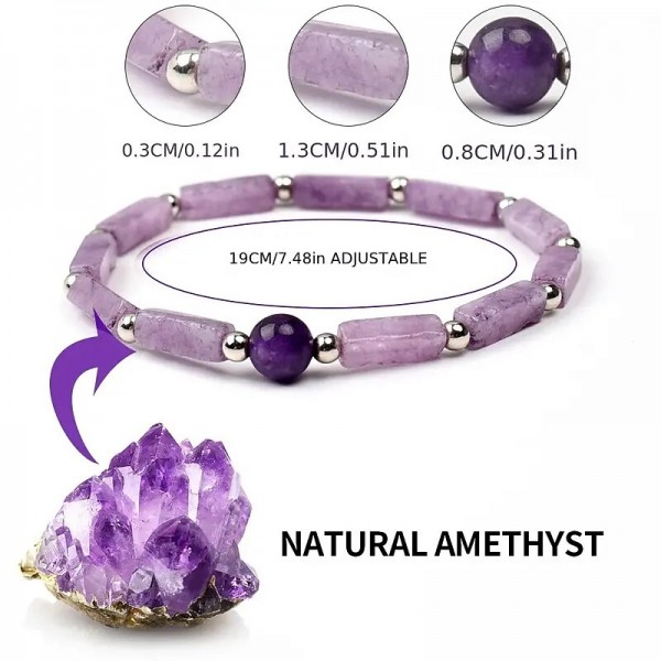 Natural Amethyst Body-purify Slimming Bracelet Stone Energy Bracelets For Women Weight Loss Bracelet Fatigue Relief Healing Yoga Natural Amethyst Body-purify Slimming Bracelet Stone Energy Bracelets For Women Weight Loss Bracelet Fatigue Relief Healing Yoga