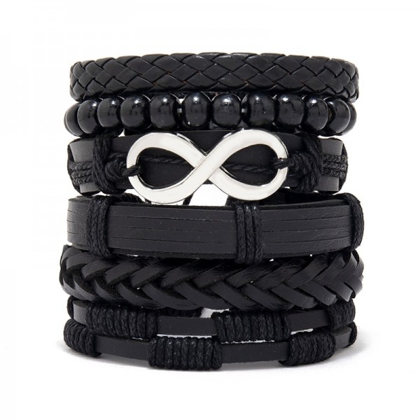 Men's Woven Bracelet Combination Set Alloy Accessories Diy Bracelet Jewelry Men's Woven Bracelet Combination Set Alloy Accessories Diy Bracelet Jewelry