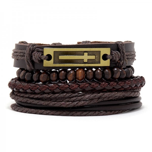Men's Woven Bracelet Combination Set Alloy Accessories Diy Bracelet Jewelry Men's Woven Bracelet Combination Set Alloy Accessories Diy Bracelet Jewelry