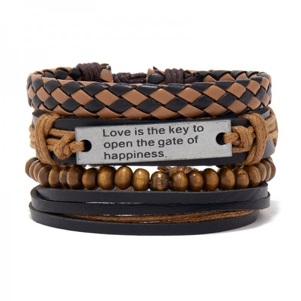 Men's Woven Bracelet Combination Set Alloy Accessories Diy Bracelet Jewelry Men's Woven Bracelet Combination Set Alloy Accessories Diy Bracelet Jewelry