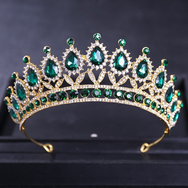 Bride Crown Baroque Water Drop Diamond Princess Crown Performance Birthday Headwear Wedding Dress Accessories Crown Bride Crown Baroque Water Drop Diamond Princess Crown Performance Birthday Headwear Wedding Dress Accessories Crown