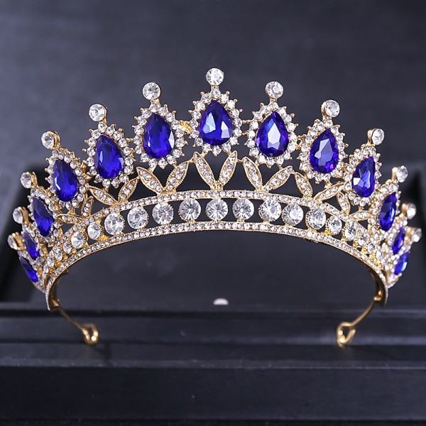 Bride Crown Baroque Water Drop Diamond Princess Crown Performance Birthday Headwear Wedding Dress Accessories Crown Bride Crown Baroque Water Drop Diamond Princess Crown Performance Birthday Headwear Wedding Dress Accessories Crown