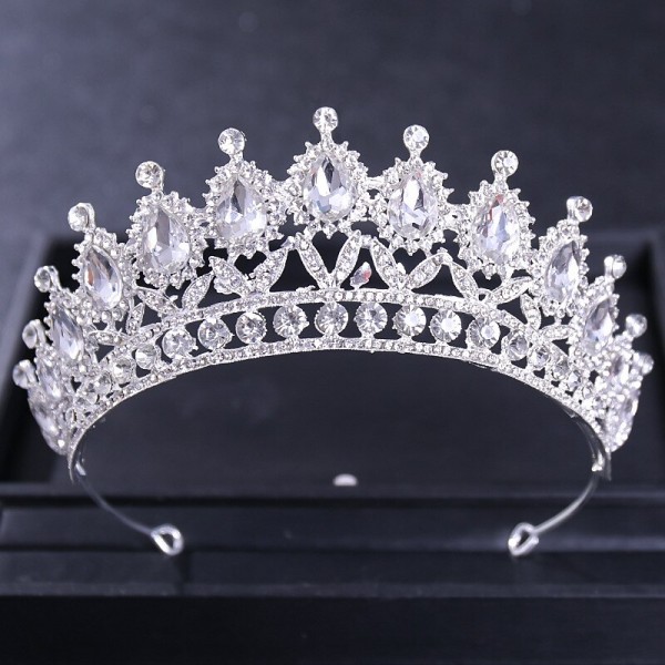 Bride Crown Baroque Water Drop Diamond Princess Crown Performance Birthday Headwear Wedding Dress Accessories Crown Bride Crown Baroque Water Drop Diamond Princess Crown Performance Birthday Headwear Wedding Dress Accessories Crown