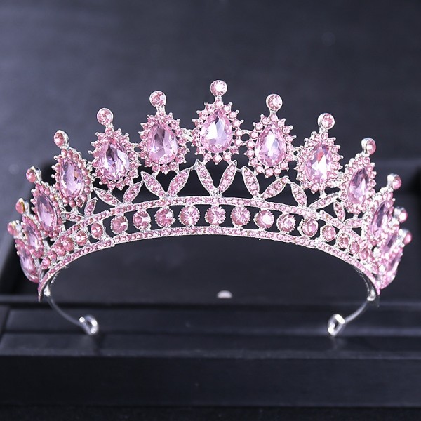 Bride Crown Baroque Water Drop Diamond Princess Crown Performance Birthday Headwear Wedding Dress Accessories Crown Bride Crown Baroque Water Drop Diamond Princess Crown Performance Birthday Headwear Wedding Dress Accessories Crown