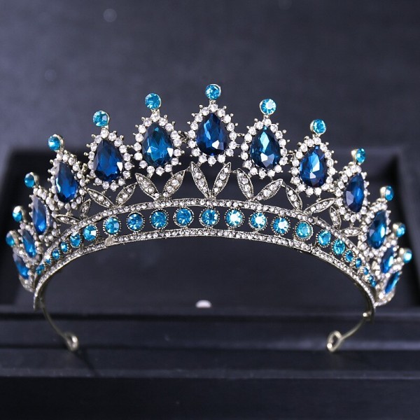 Bride Crown Baroque Water Drop Diamond Princess Crown Performance Birthday Headwear Wedding Dress Accessories Crown Bride Crown Baroque Water Drop Diamond Princess Crown Performance Birthday Headwear Wedding Dress Accessories Crown