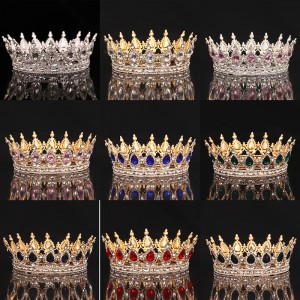 Bridal Crown Wedding Dress Headdress Birthday Adults&#039; Ceremony Versatile Rhinestone Hair Band Luxury Round Crown
