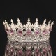 Bridal Crown Wedding Dress Headdress Birthday Adults' Ceremony Versatile Rhinestone Hair Band Luxury Round Crown Bridal Crown Wedding Dress Headdress Birthday Adults' Ceremony Versatile Rhinestone Hair Band Luxury Round Crown