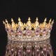 Bridal Crown Wedding Dress Headdress Birthday Adults' Ceremony Versatile Rhinestone Hair Band Luxury Round Crown Bridal Crown Wedding Dress Headdress Birthday Adults' Ceremony Versatile Rhinestone Hair Band Luxury Round Crown