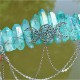 Natural Crystal Electroplated Black Electroplated Colorful White Wicca Witch Accessories Chain Crown Hair Band