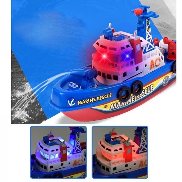 Fast Speed Music Light Electric Marine Rescue Fire Fighting Boat Toy for Kids Fast Speed Music Light Electric Marine Rescue Fire Fighting Boat Toy for Kids