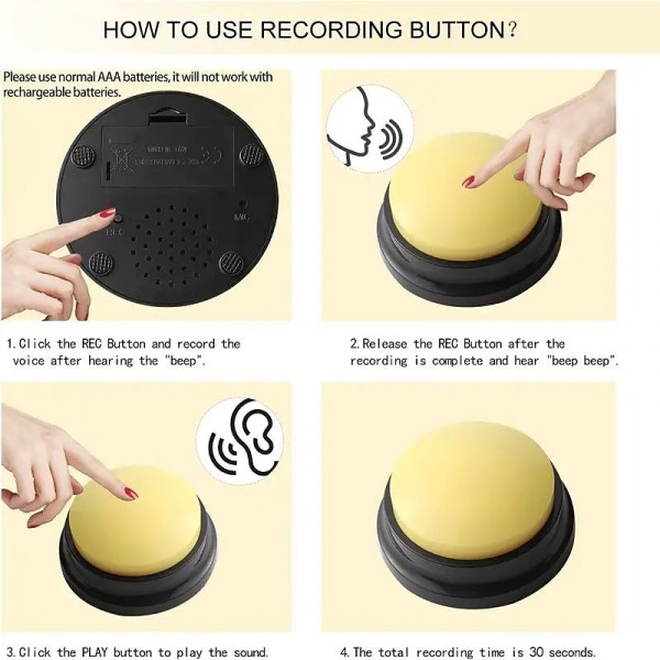 Pet Communication Button Dog Voice Box Training Speaking Toy Recording Speaker Squeeze Box Voice Pet Communication Button Dog Voice Box Training Speaking Toy Recording Speaker Squeeze Box Voice