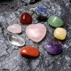 Healing Crystals,Natural Crystal Jade Seven Colored Stone Combination Set Pink Crystal Love Hexagonal Column Pendant With Multi Color Matching Gift BoxHealing Stone Healing Crystals,Natural Crystal Jade Seven Colored Stone Combination Set Pink Crystal Love Hexagonal Column Pendant With Multi Color Matching Gift BoxHealing Stone