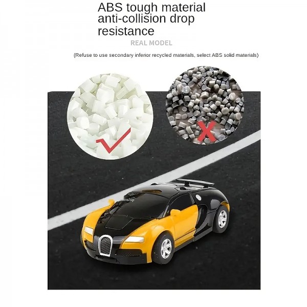 One Button Deformation Toy Car Inertial Collision Automatic Conversion Robot For Children