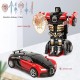 One Button Deformation Toy Car Inertial Collision Automatic Conversion Robot For Children