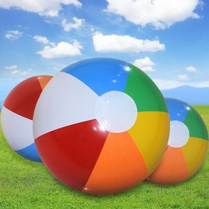 Inflatable Six-Color Ball Beach Ball Children&#039;s Play Water Toy Ball Advertising Ball Color Ball