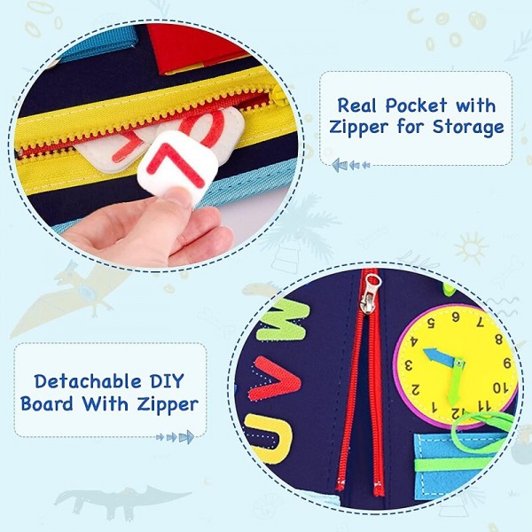 Montessori Toys Montessori Busy Board,Montessori Education Felt Busy Board Children's Educational Learning Board Multi-Page Folder Montessori Toys Montessori Busy Board,Montessori Education Felt Busy Board Children's Educational Learning Board Multi-Page Folder
