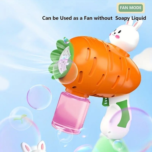 Bunny Carrot Bubbles Machine Electric Automatic Soap Rocket Rabbit Bubble Gun Kids Portable Outdoor Party Toy LED Light Blower Toys Children Gifts For Boys And Girls Bunny Carrot Bubbles Machine Electric Automatic Soap Rocket Rabbit Bubble Gun Kids Portable Outdoor Party Toy LED Light Blower Toys Children Gifts For Boys And Girls