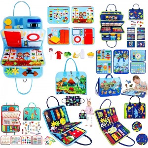 Montessori Toys Felt Busy Board Bag Early Education Puzzle Learning Board Montessori Training For Young ChildrenTeaching Aids