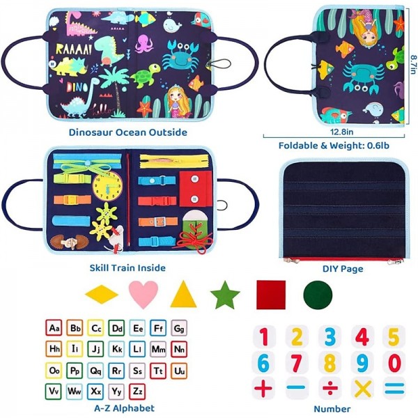 Montessori Toys Felt Busy Board Bag Early Education Puzzle Learning Board Montessori Training For Young ChildrenTeaching Aids Montessori Toys Felt Busy Board Bag Early Education Puzzle Learning Board Montessori Training For Young ChildrenTeaching Aids