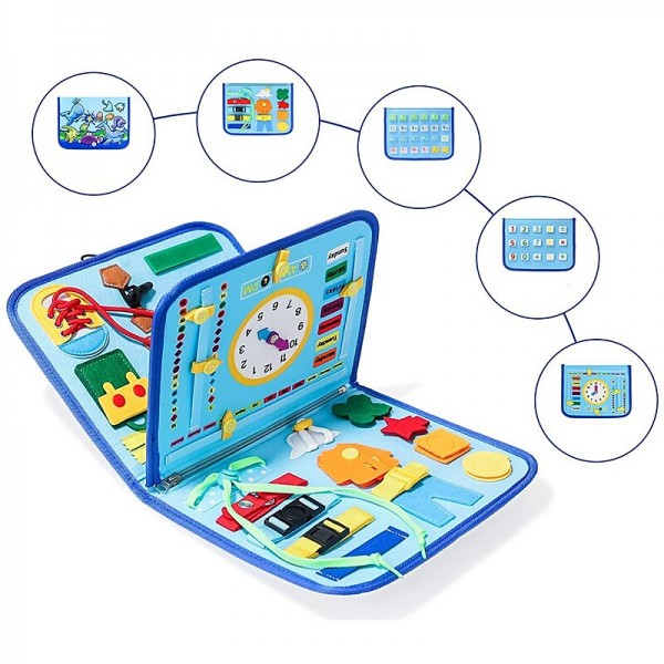 Montessori Toys Felt Busy Board Bag Early Education Puzzle Learning Board Montessori Training For Young ChildrenTeaching Aids Montessori Toys Felt Busy Board Bag Early Education Puzzle Learning Board Montessori Training For Young ChildrenTeaching Aids