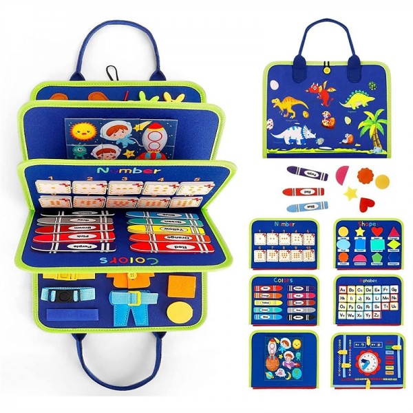 Montessori Toys Felt Busy Board Bag Early Education Puzzle Learning Board Montessori Training For Young ChildrenTeaching Aids Montessori Toys Felt Busy Board Bag Early Education Puzzle Learning Board Montessori Training For Young ChildrenTeaching Aids