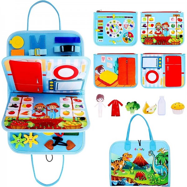 Montessori Toys Felt Busy Board Bag Early Education Puzzle Learning Board Montessori Training For Young ChildrenTeaching Aids Montessori Toys Felt Busy Board Bag Early Education Puzzle Learning Board Montessori Training For Young ChildrenTeaching Aids
