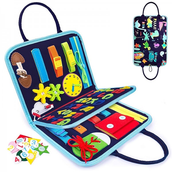 Montessori Toys Felt Busy Board Bag Early Education Puzzle Learning Board Montessori Training For Young ChildrenTeaching Aids Montessori Toys Felt Busy Board Bag Early Education Puzzle Learning Board Montessori Training For Young ChildrenTeaching Aids